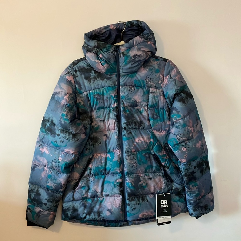 NWT Outdoor Research Coldfront Hooded Jacket in Nimbus Watercolor
